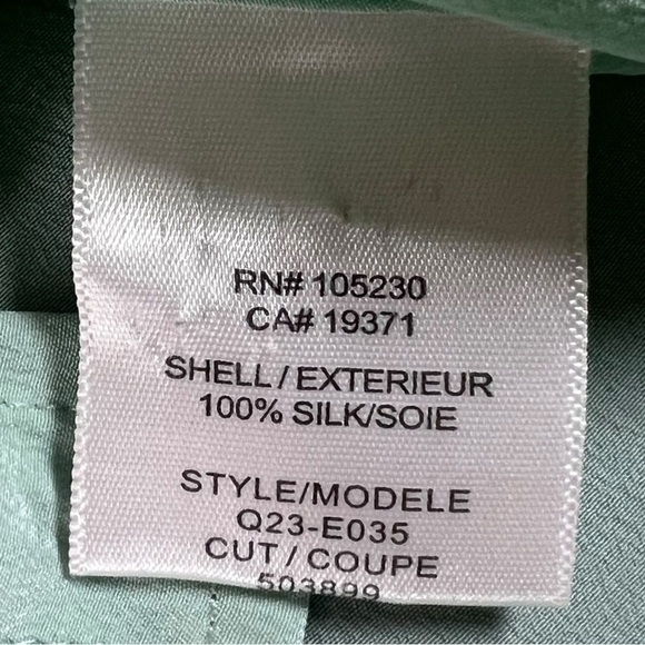 Equipment Femme Women’s Silk Long Sleeve Shirt In Jade Green Size Large - Picture 6 of 10